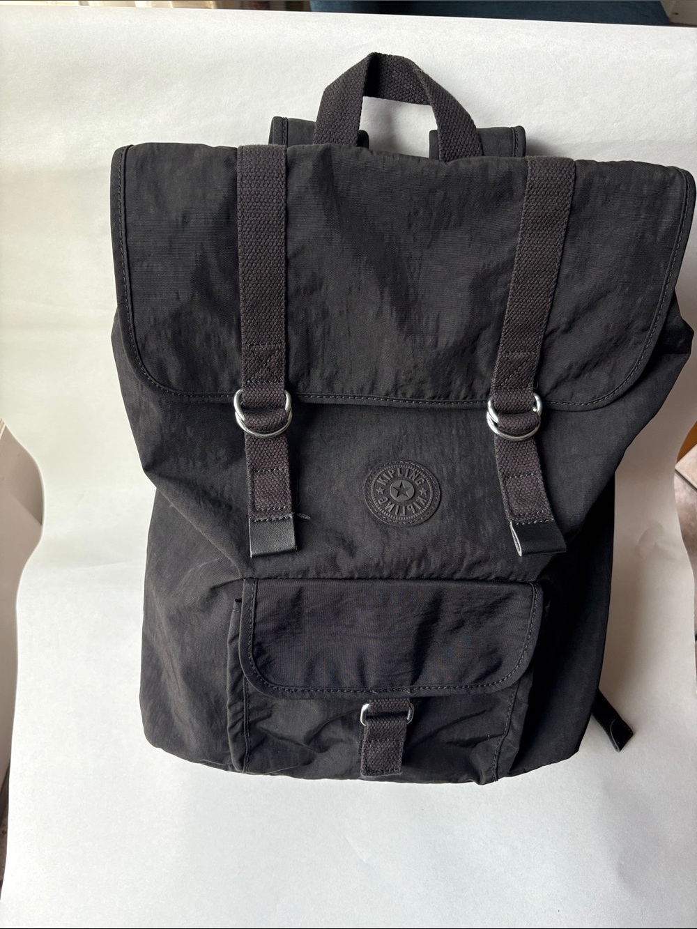 Kipling Black Large Jinan nylon Backpack